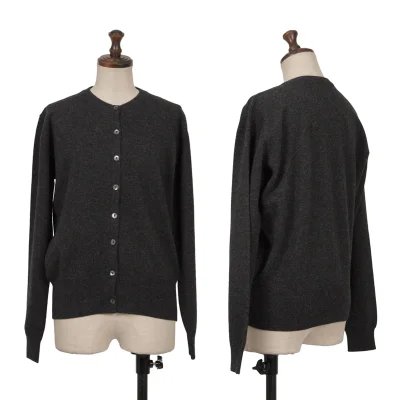 MARGARET HOWELL Wool Round Collar Knit Cardigan