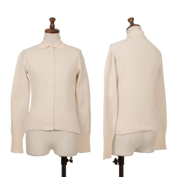 MARGARET HOWELL Cotton Collared Knit Cardigan Pink S-M K-164288_001