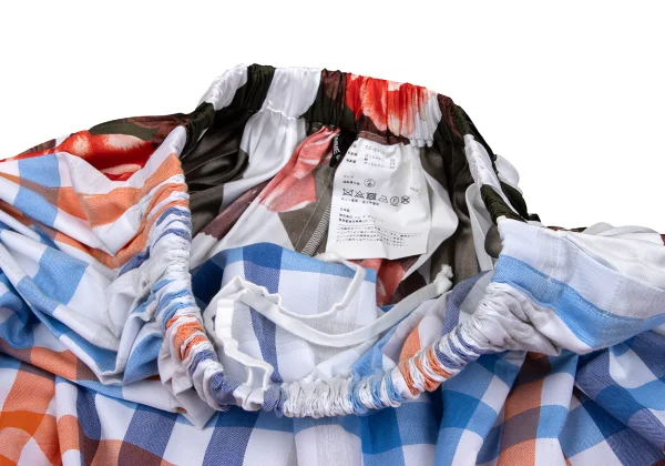 tricot COMME des GARCONS Floral Check Skirt K-164296_004