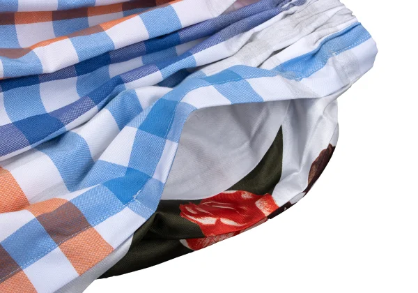 tricot COMME des GARCONS Floral Check Skirt K-164296_005