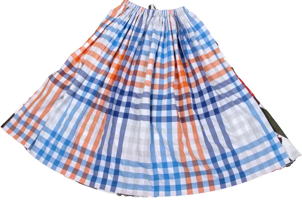 tricot COMME des GARCONS Floral Check Skirt K-164296_006