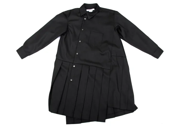 COMME des GARCONS Pleats Switching Asymmetry Shirt Dress K-164297_002
