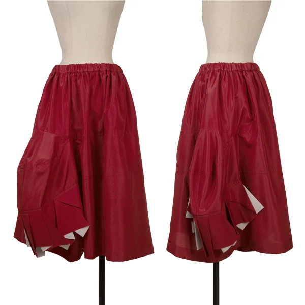 COMME des GARCONS Poly Hem Design Skirt Bordeaux M K-164298_001