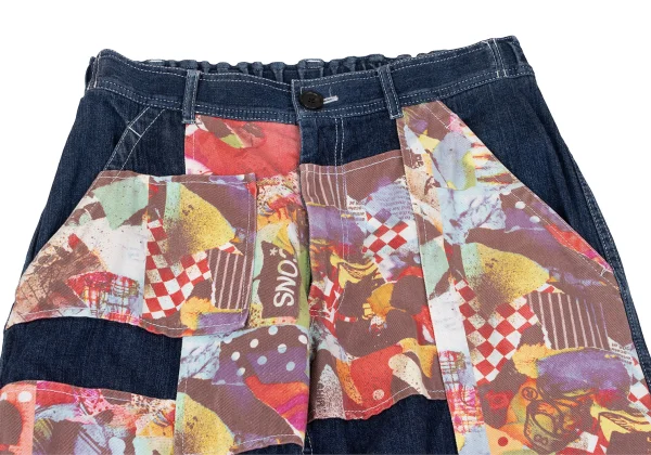 COMME des GARCONS SHIRT Front Graphic Patchwork Jeans K-164301_002