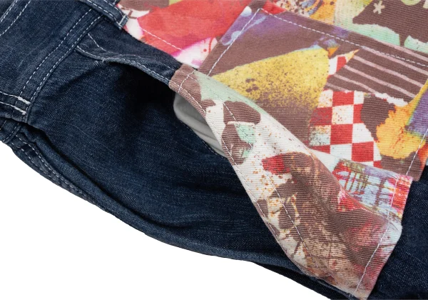 COMME des GARCONS SHIRT Front Graphic Patchwork Jeans K-164301_007