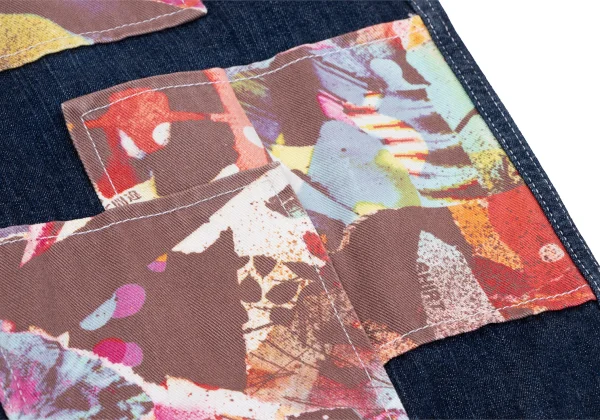 COMME des GARCONS SHIRT Front Graphic Patchwork Jeans K-164301_009