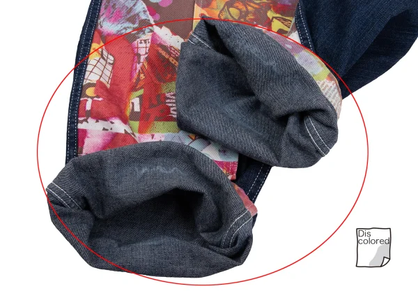 COMME des GARCONS SHIRT Front Graphic Patchwork Jeans K-164301_010