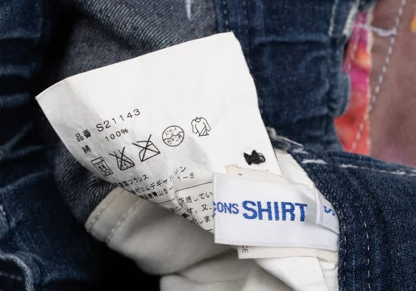 COMME des GARCONS SHIRT Front Graphic Patchwork Jeans K-164301_015