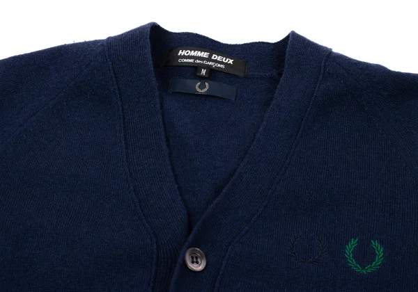 COMME des GARCONS HOMME DEUX×FRED PERRY Wool Lined Knit Cardigan K-164307_003