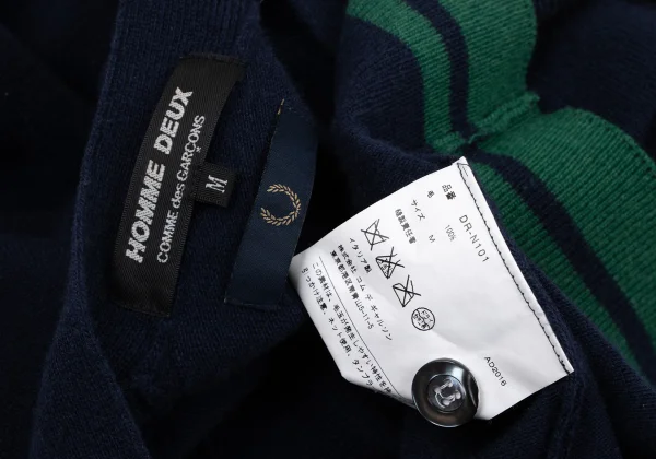COMME des GARCONS HOMME DEUX×FRED PERRY Wool Lined Knit Cardigan K-164307_013