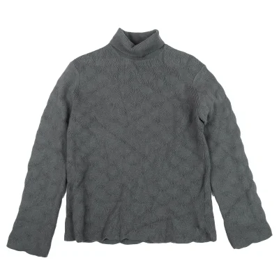 COMME des GARCONS HOMME PLUS Wool Zigzag Turtleneck Knit Sweater