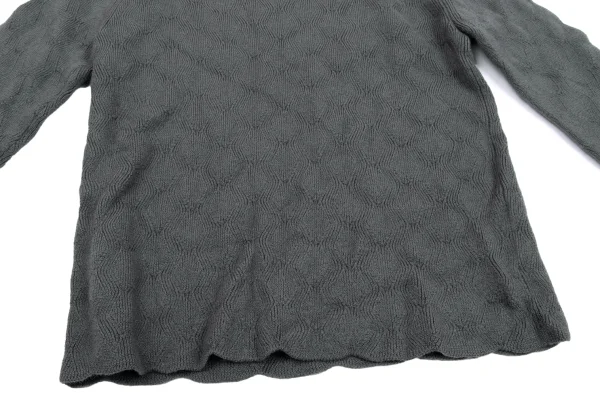 COMME des GARCONS HOMME PLUS Wool Zigzag Turtleneck Knit Sweater K-164310_007