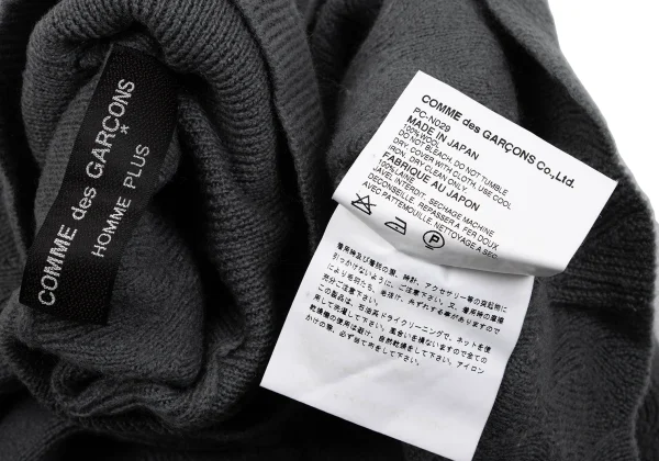 COMME des GARCONS HOMME PLUS Wool Zigzag Turtleneck Knit Sweater K-164310_012