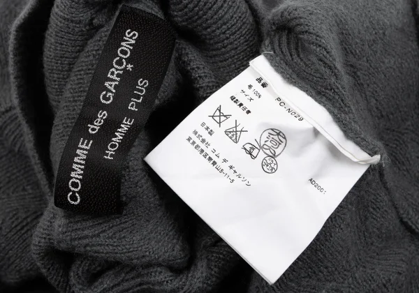 COMME des GARCONS HOMME PLUS Wool Zigzag Turtleneck Knit Sweater K-164310_013