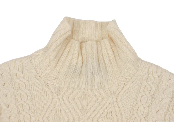 COMME des GARCONS HOMME PLUS Line Logo Printed Cable Knit Sweater K-164311_003