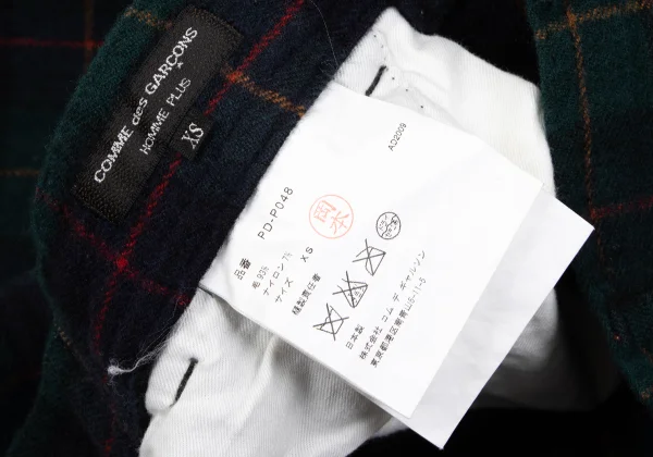 COMME des GARCONS HOMME PLUS Wool Nylon Checked Pants K-164312_014