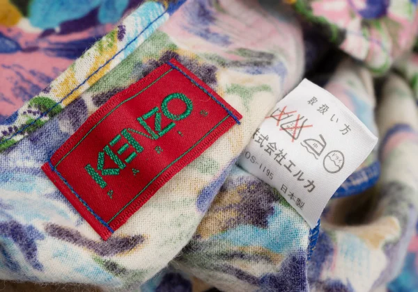 KENZO Wool Floral Printed T-shirt K-164325_013