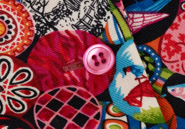 KENZO Circle Graphic Open Collar Shirt K-164332_005