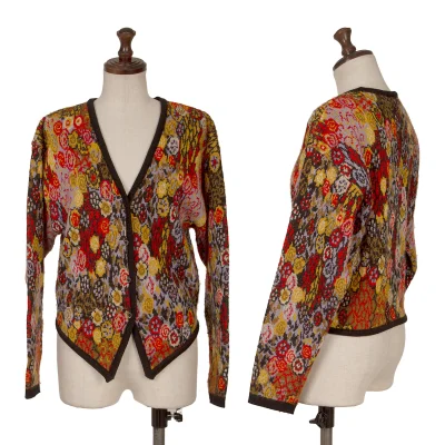 KENZO Floral Jacquard Knit Cardigan