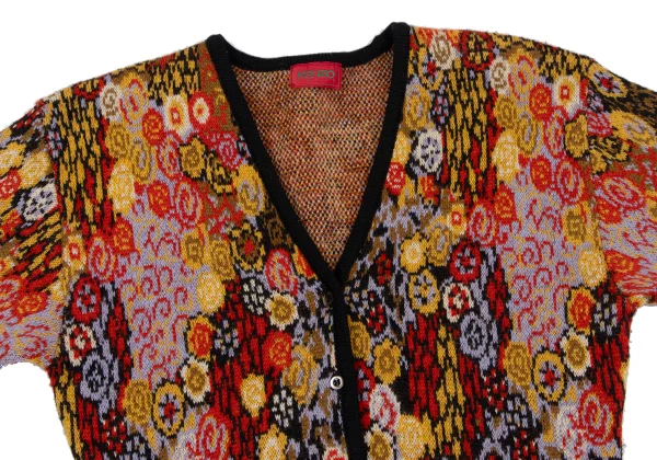 KENZO Floral Jacquard Knit Cardigan K-164334_003