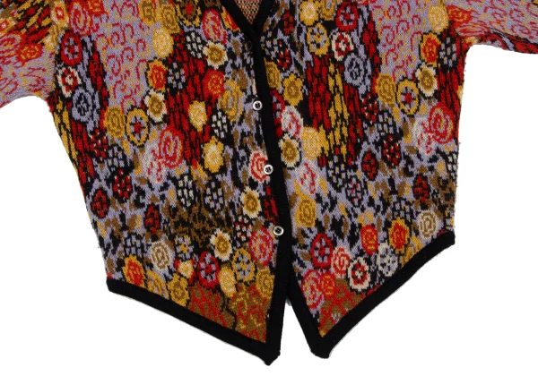 KENZO Floral Jacquard Knit Cardigan K-164334_006