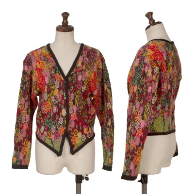 KENZO Floral Jacquard Knit Cardigan