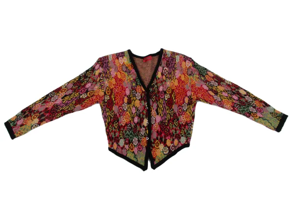 KENZO Floral Jacquard Knit Cardigan K-164335_002