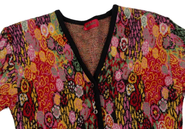 KENZO Floral Jacquard Knit Cardigan K-164335_003