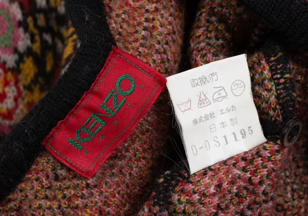 KENZO Floral Jacquard Knit Cardigan K-164335_013