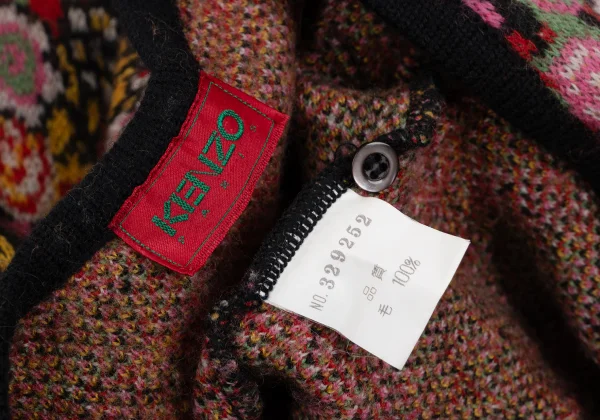 KENZO Floral Jacquard Knit Cardigan K-164335_014