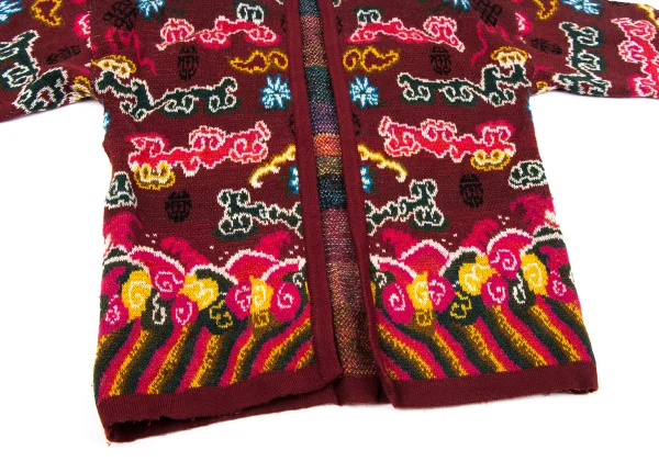 KENZO Jacquard Piping Buttonless Knit Cardigan K-164336_008