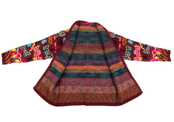 KENZO Jacquard Piping Buttonless Knit Cardigan K-164336_009