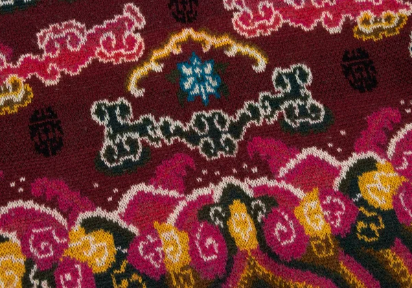 KENZO Jacquard Piping Buttonless Knit Cardigan K-164336_011