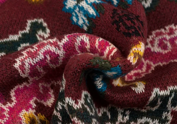 KENZO Jacquard Piping Buttonless Knit Cardigan K-164336_012