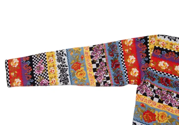 KENZO Floral Striped Knit Cardigan K-164337_007