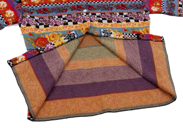 KENZO Floral Striped Knit Cardigan K-164337_011