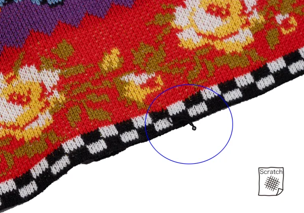 KENZO Floral Striped Knit Cardigan K-164337_013