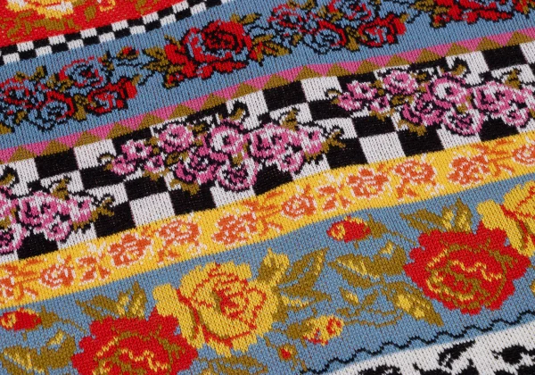 KENZO Floral Striped Knit Cardigan K-164337_014