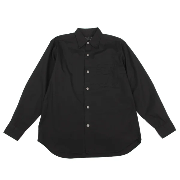 agnes.b homme Cotton Floral Button Long Sleeve Shirt Black S-M K-164344_001