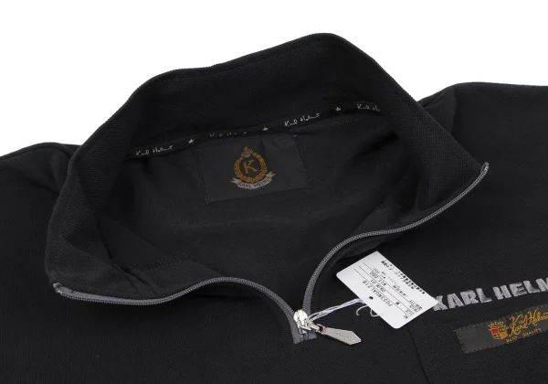 Karl Helmut Logo Embroidery Patch Pique Half Zip T-shirt K-164345_004
