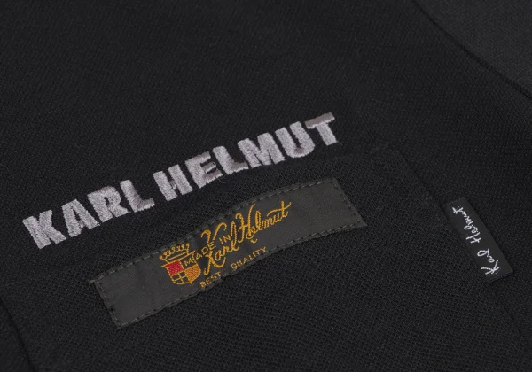 Karl Helmut Logo Embroidery Patch Pique Half Zip T-shirt K-164345_007