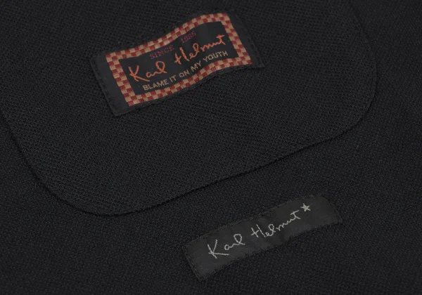 Karl Helmut Logo Embroidery Patch Pique Half Zip T-shirt K-164345_008