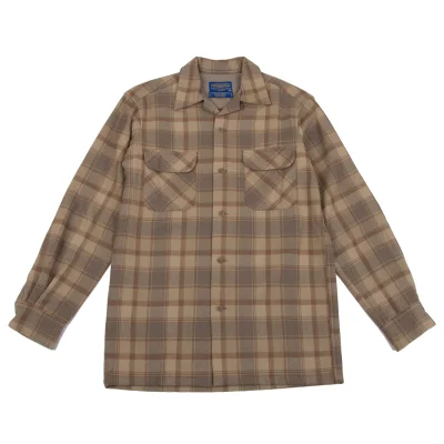 PENDLETON Wool Check Open Collar Board Shirt
