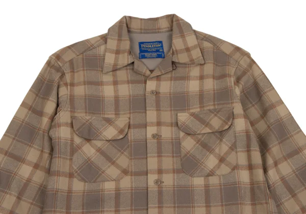 PENDLETON Wool Check Open Collar Board Shirt K-164351_002