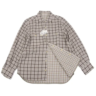 Papas+ Reversible Checked Cotton Long Sleeve Shirt