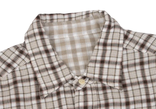 Papas+ Reversible Checked Cotton Long Sleeve Shirt K-164353_003