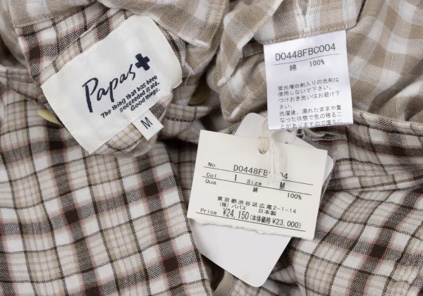 Papas+ Reversible Checked Cotton Long Sleeve Shirt K-164353_017