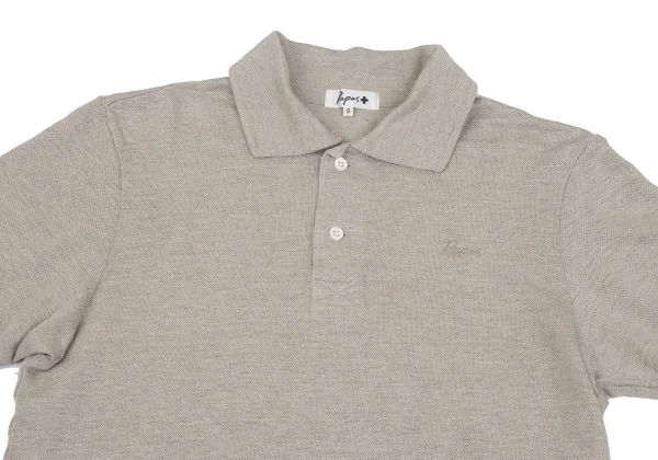 Papas+ Linen Logo Embroidery Short Sleeve Polo Shirt K-164355_002