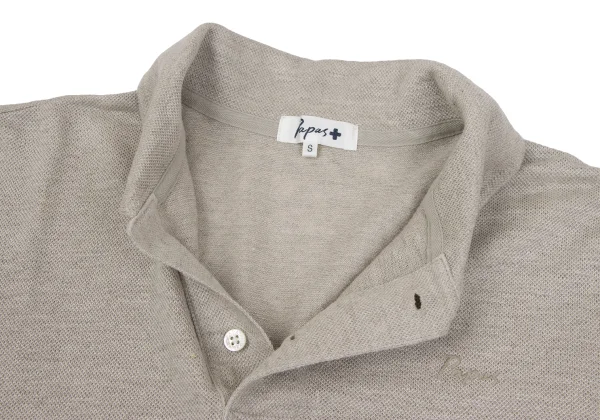 Papas+ Linen Logo Embroidery Short Sleeve Polo Shirt K-164355_005