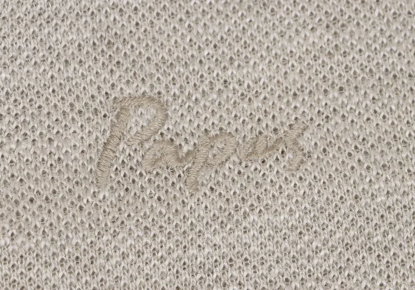 Papas+ Linen Logo Embroidery Short Sleeve Polo Shirt K-164355_006